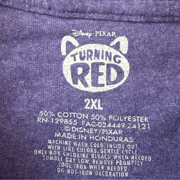 Purple Oversized PixarFest 2024 Turning Red 4*TOWN Shirt Disneyland Red Panda - Picture 3 of 7